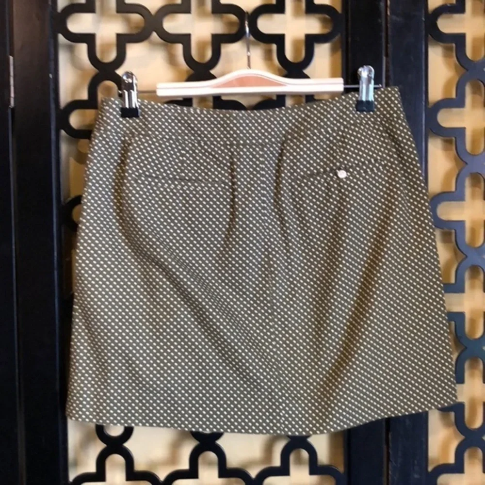 J.CREW 100% COTTON FOREST‎ GREEN POLKA DOT MINI SKIRT Size 2